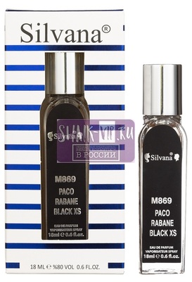 Парфюмерия Silvana Silvana М869 Paco Rabanne Black XS 18 мл (вид 1) Парфюмерия Silvana Silvana М869 Paco Rabanne Black XS 18 мл (фото, вид 1)