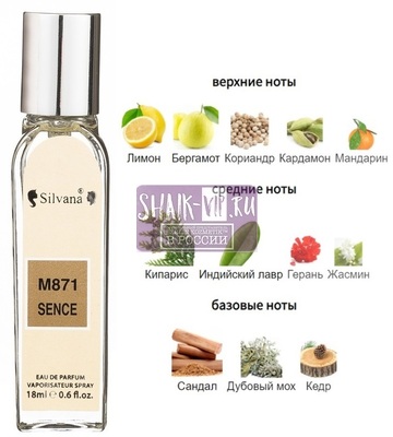 Парфюмерия Silvana Silvana М871 Life Essence 18 мл Парфюмерия Silvana Silvana М871 Life Essence 18 мл (фото)