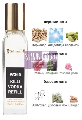 Парфюмерия Silvana Silvana W365 By Kilian Vodka on the Rocks 18 мл Парфюмерия Silvana Silvana W365 By Kilian Vodka on the Rocks 18 мл (фото)