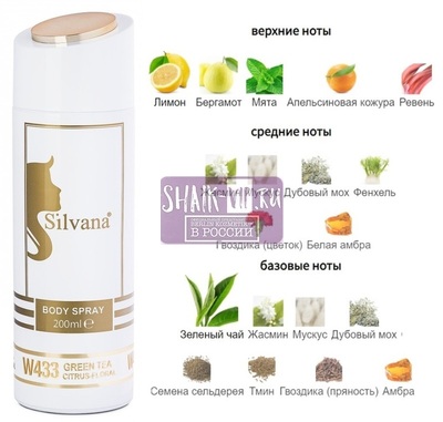 ���������� Silvana Silvana / ��������������� ���������� Silvana W433 Elizabeth Arden Green Tea 200 �� (����)